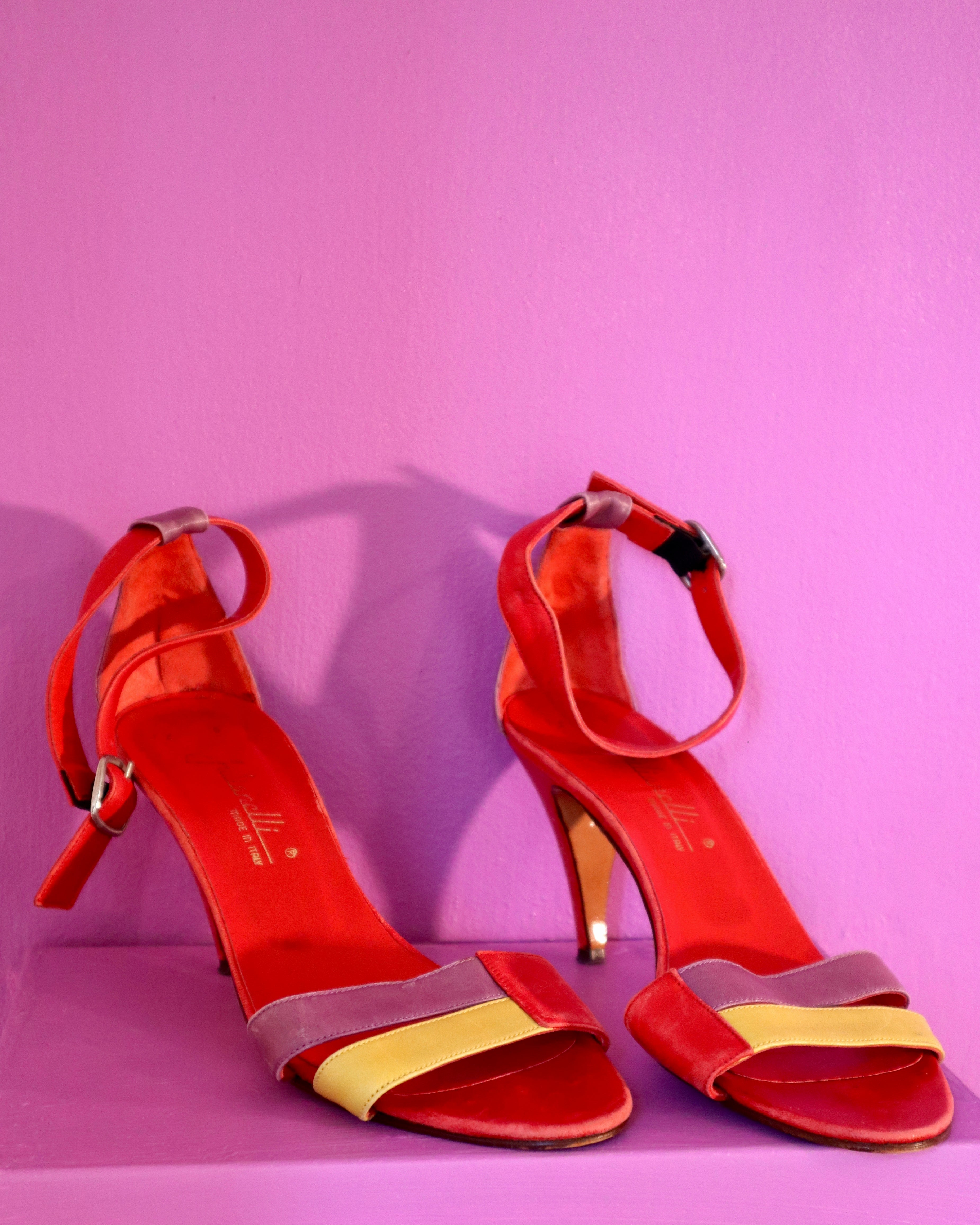 Julianelli Colorblock Ankle Heels