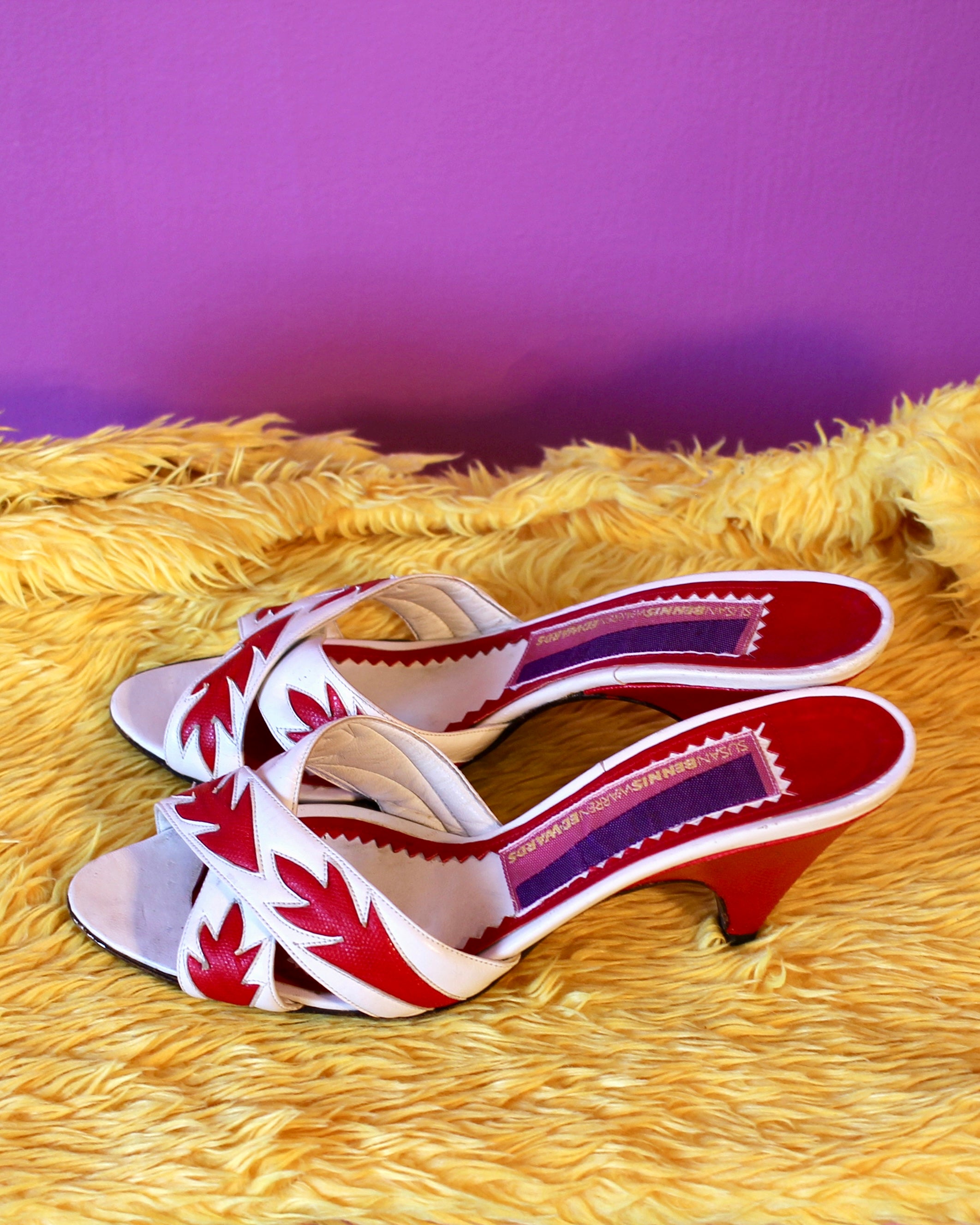Susan Bennis Warren Edwards Leather Mules
