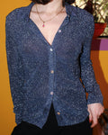 Navy Sheer Shimmer Cardigan