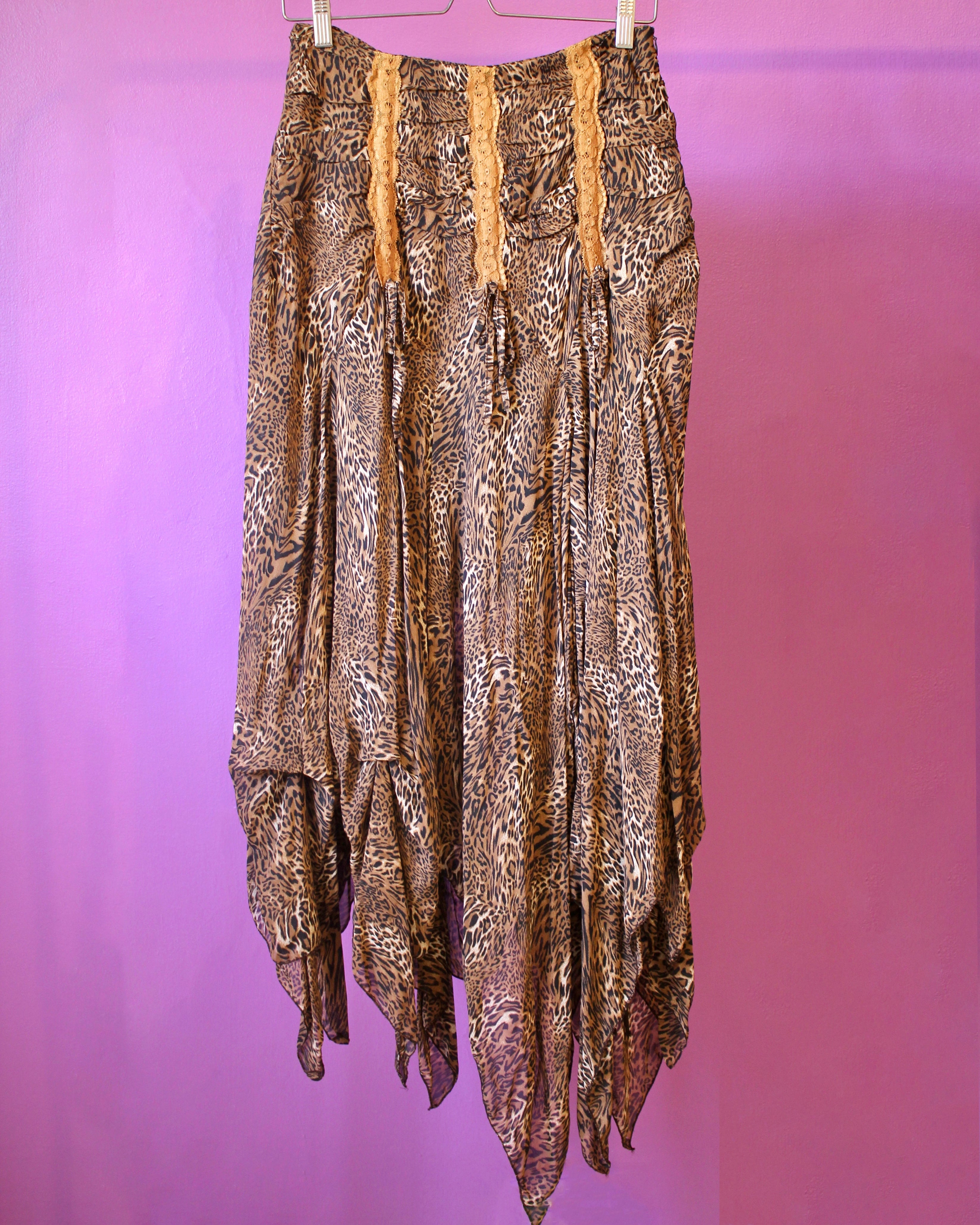 Leopard Handkerchief Skirt
