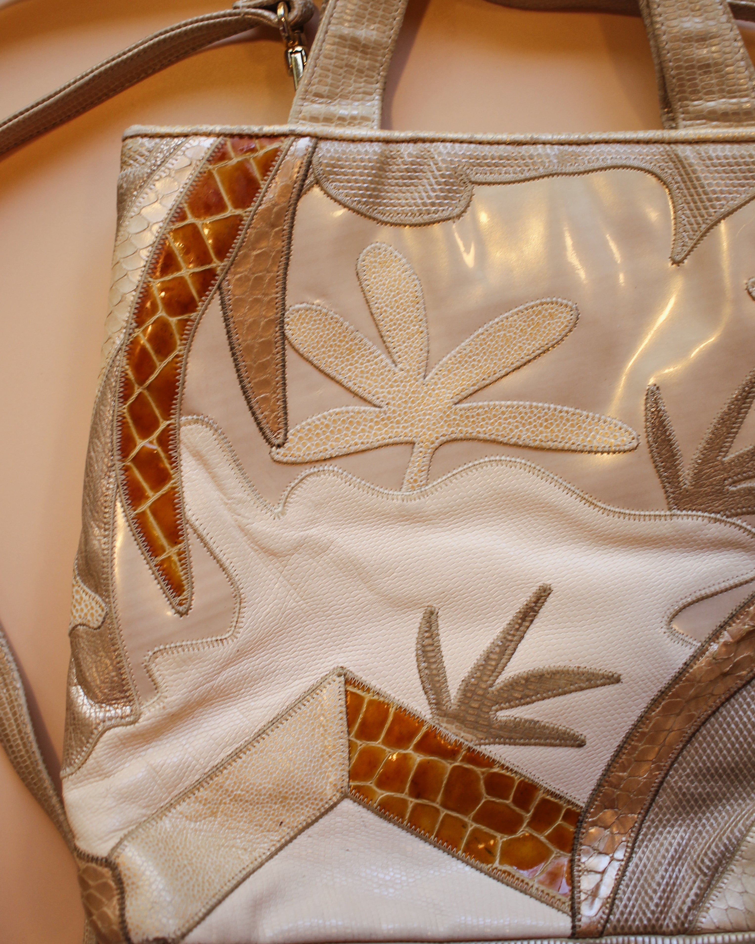 1980s Leather Patchwork Bag