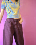 Versace Purple Denim Jeans