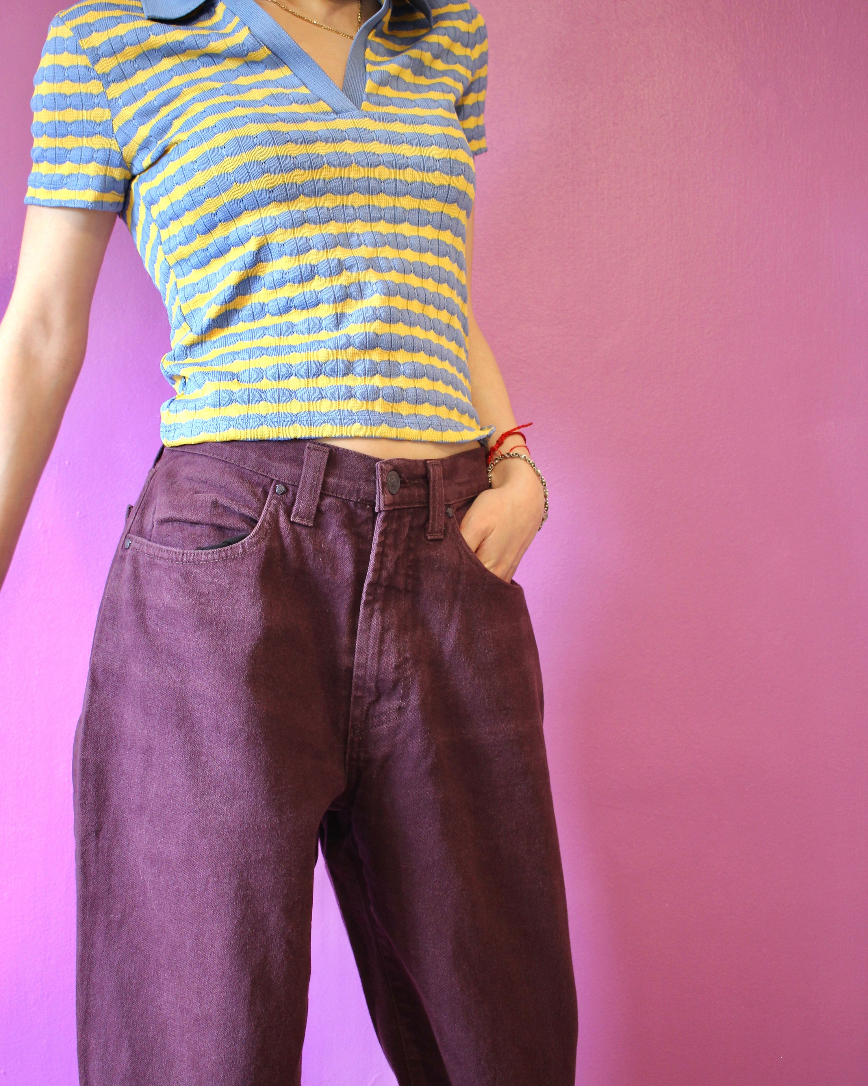Versace Purple Denim Jeans
