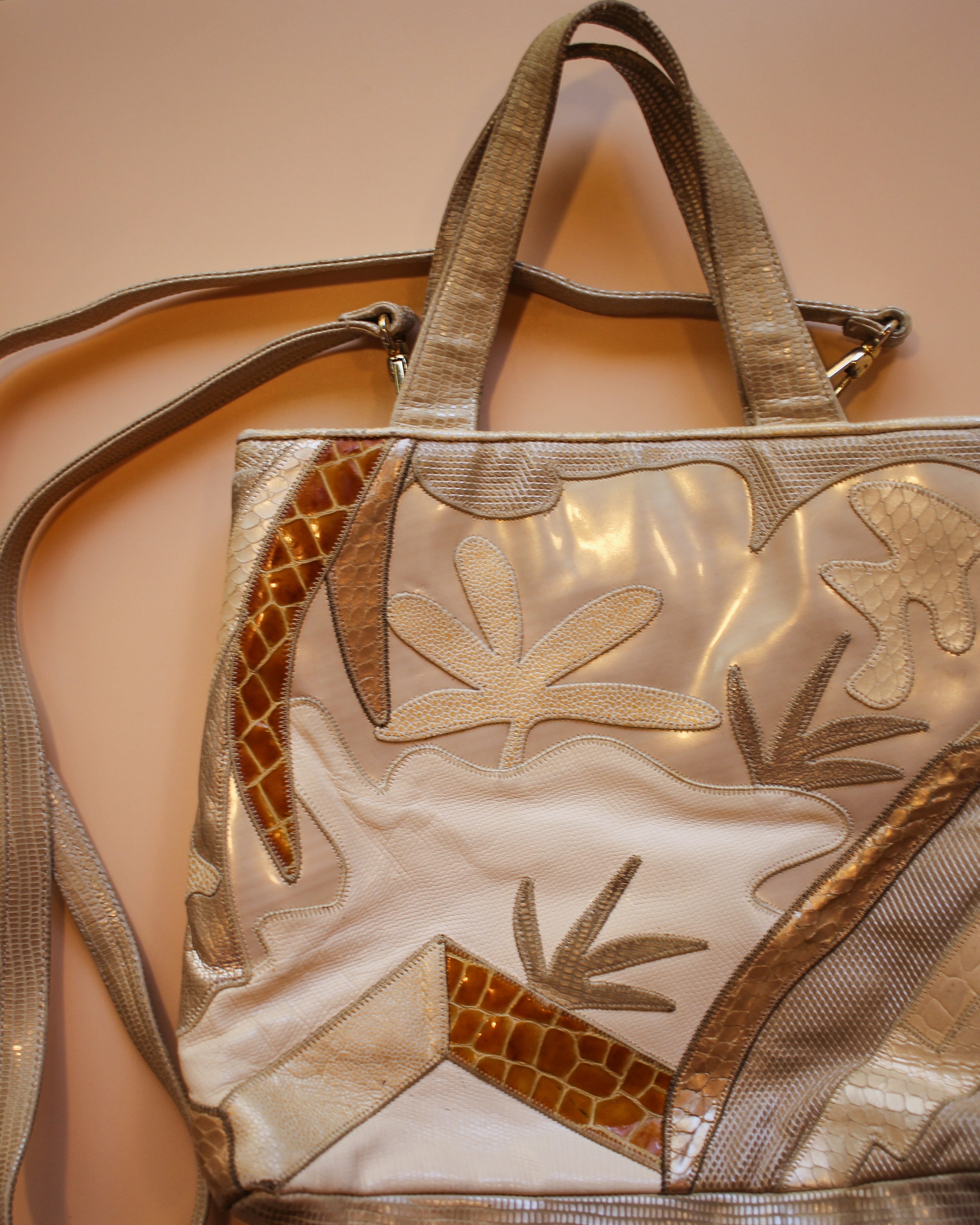 1980s Leather Patchwork Bag