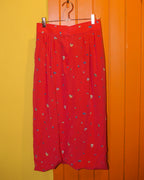 Chloé Tetris Print Midi Skirt