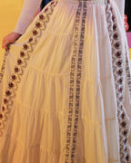 Embroidered Cotton Maxi Skirt