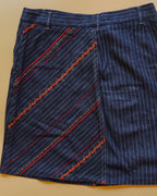 Kenzo Jeans Striped Embroidered Skirt