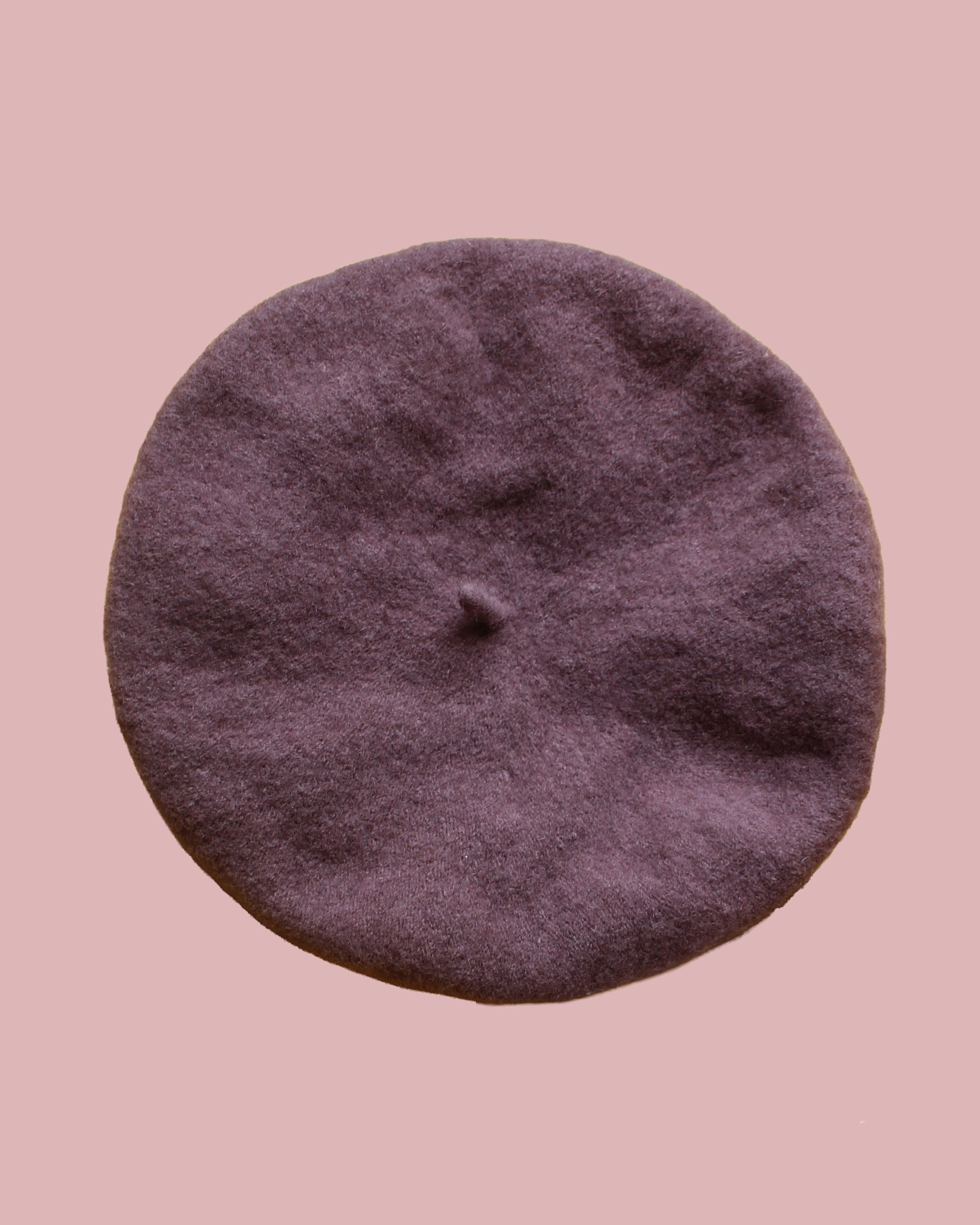 Mauve Wool Beret