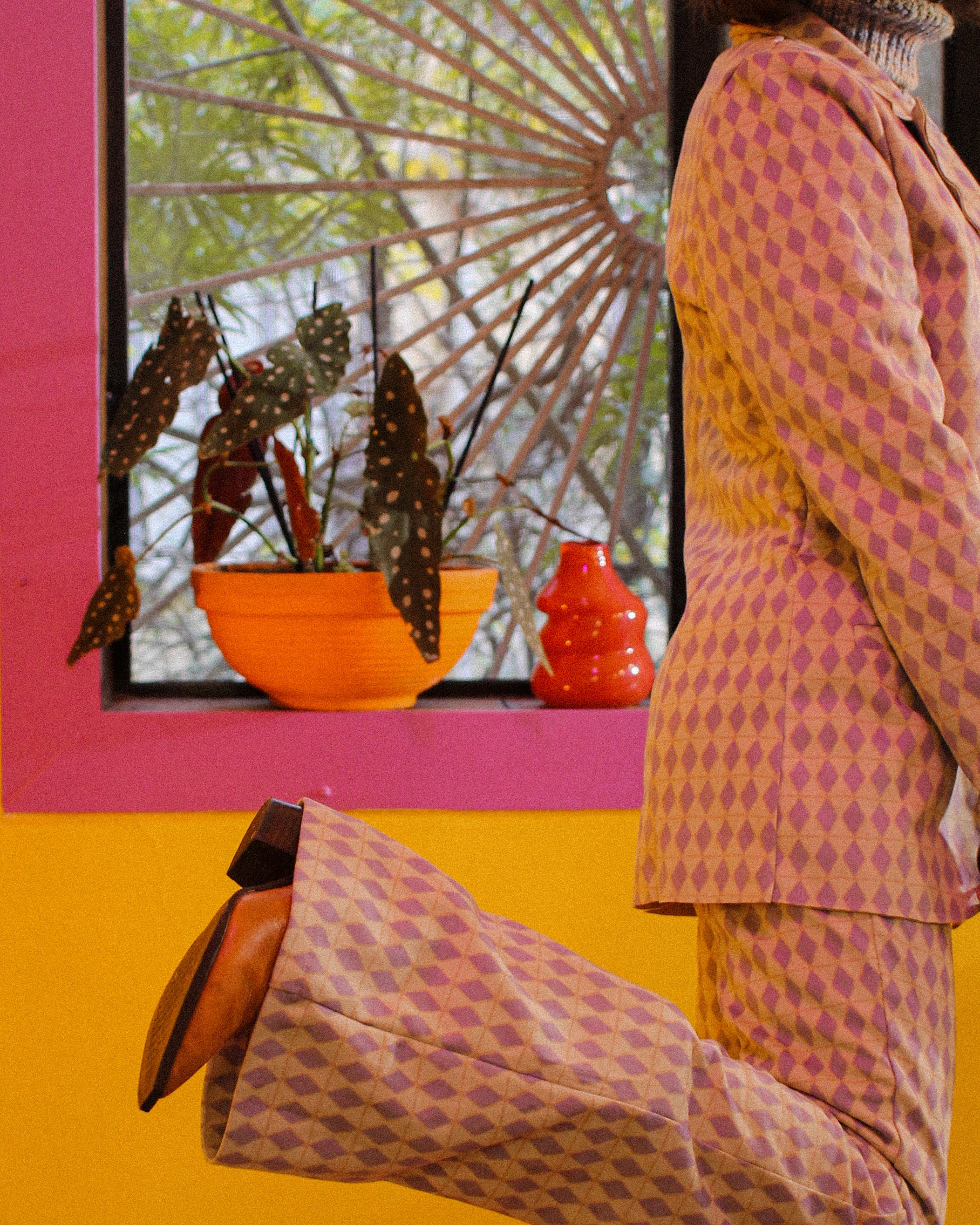 Geometric Flared Trouser Set