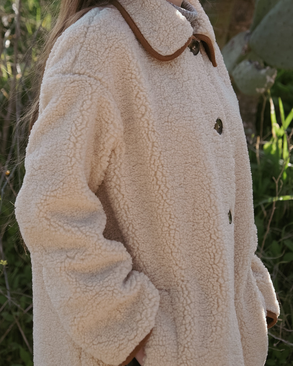 Beige Textured Coat