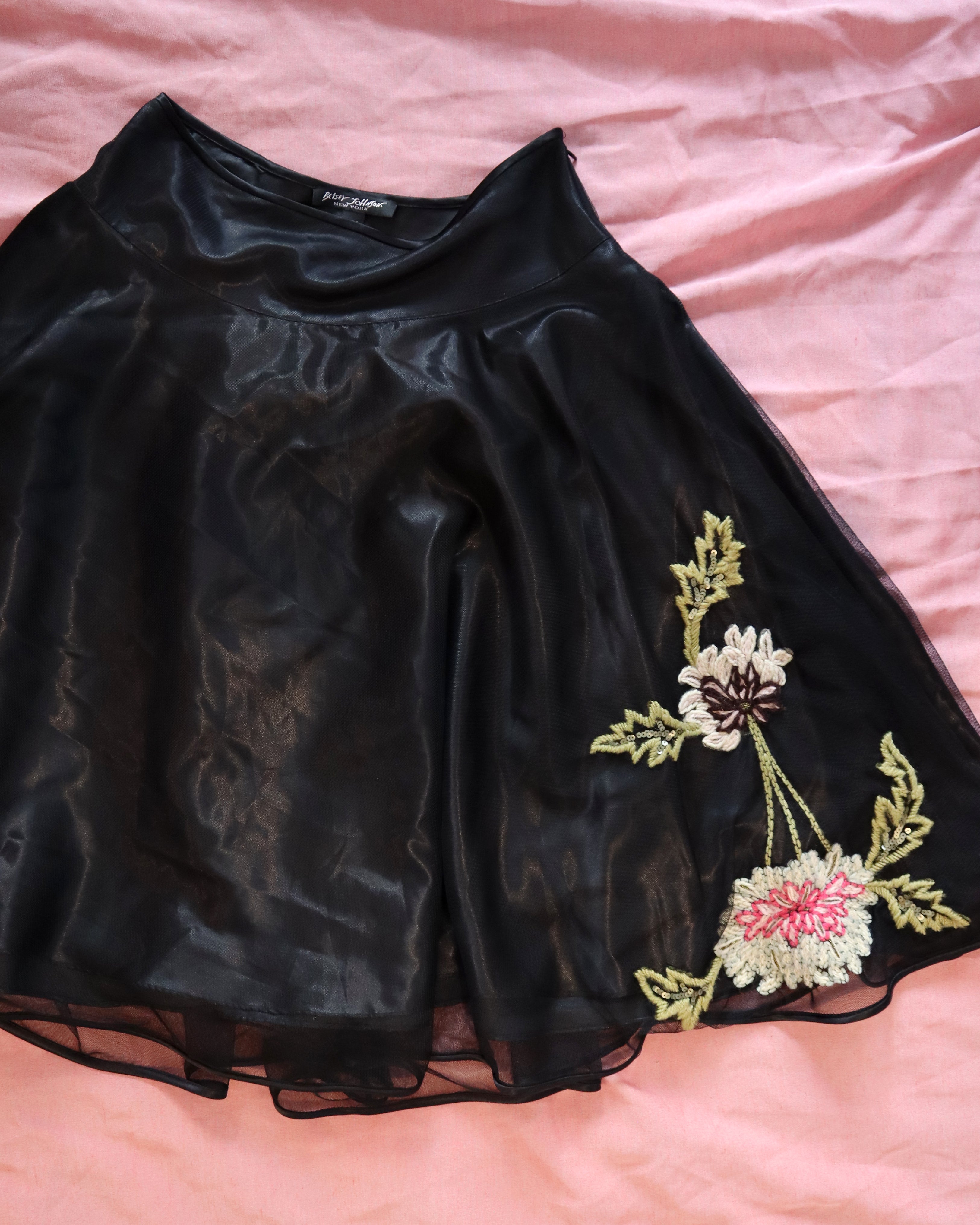 Betsey Johnson Embroidered Skirt