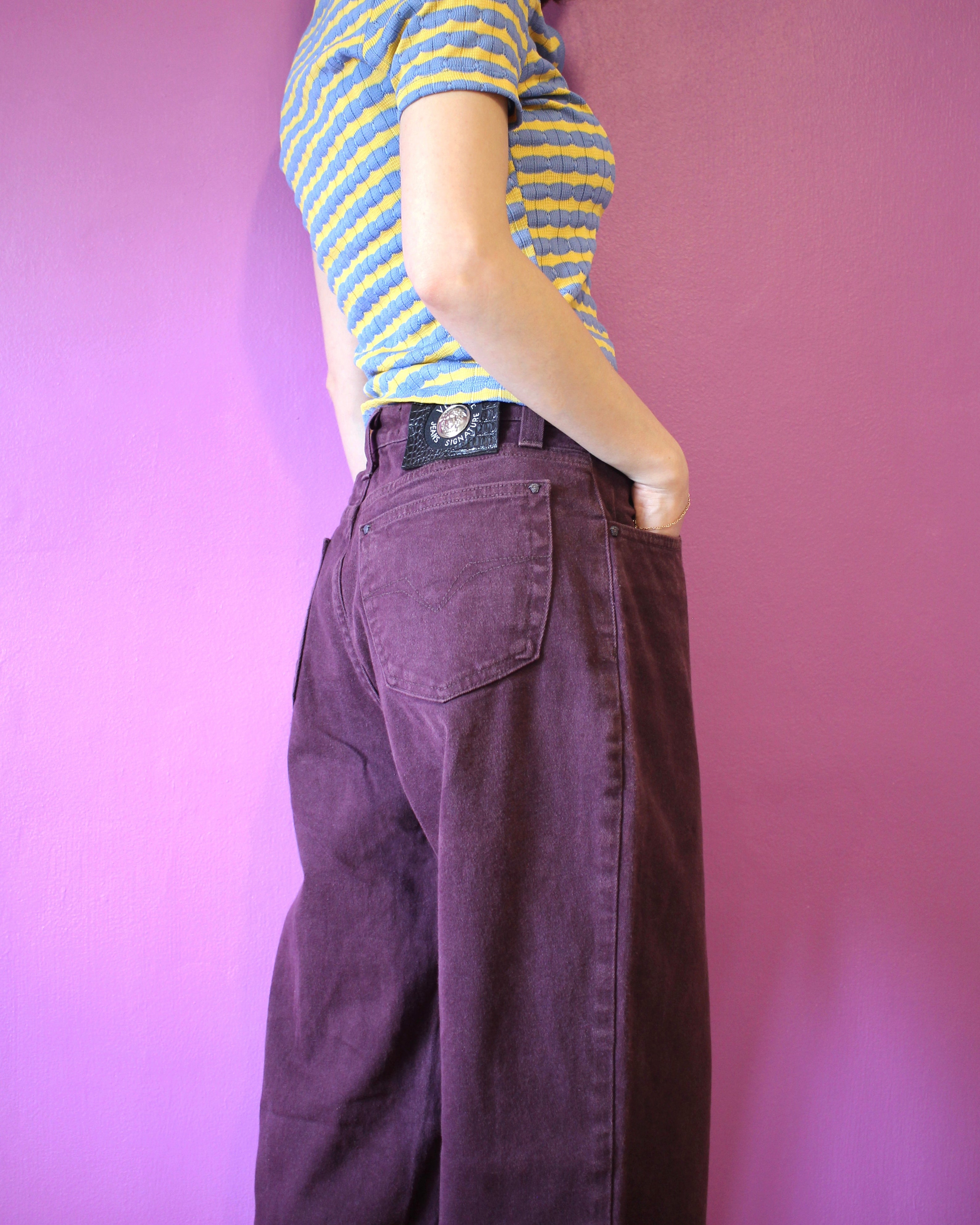 Versace Purple Denim Jeans