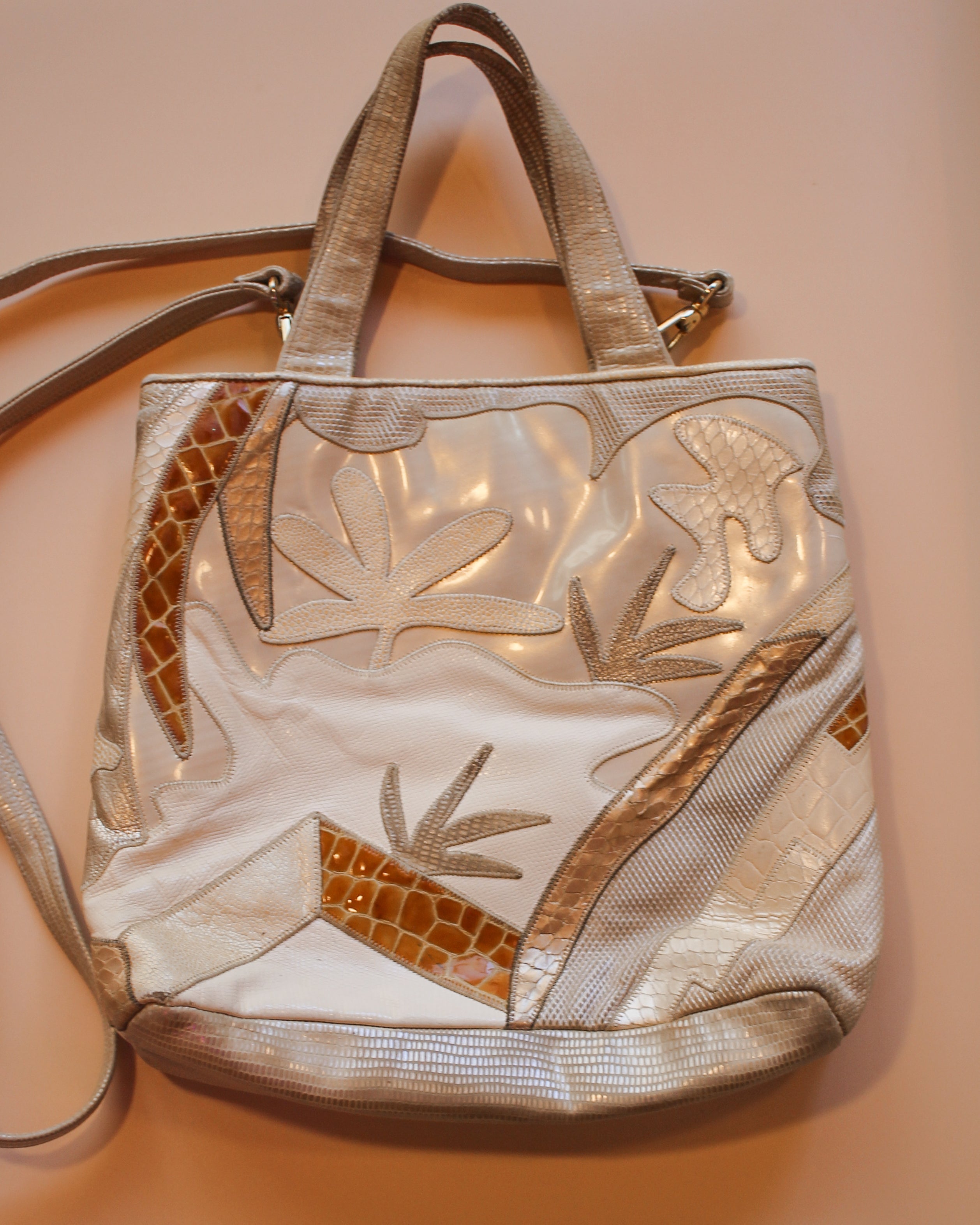 1980s Leather Patchwork Bag