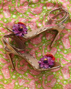 Betsey Johnson Floral Heeled Sandals
