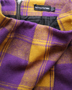 Purple & Mustard Plaid Mini Skirt
