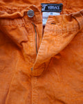 Versace Orange Corduroy Mini