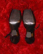 Sculptural Heel Mary Jane Pumps