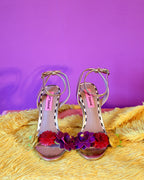Betsey Johnson Floral Heeled Sandals