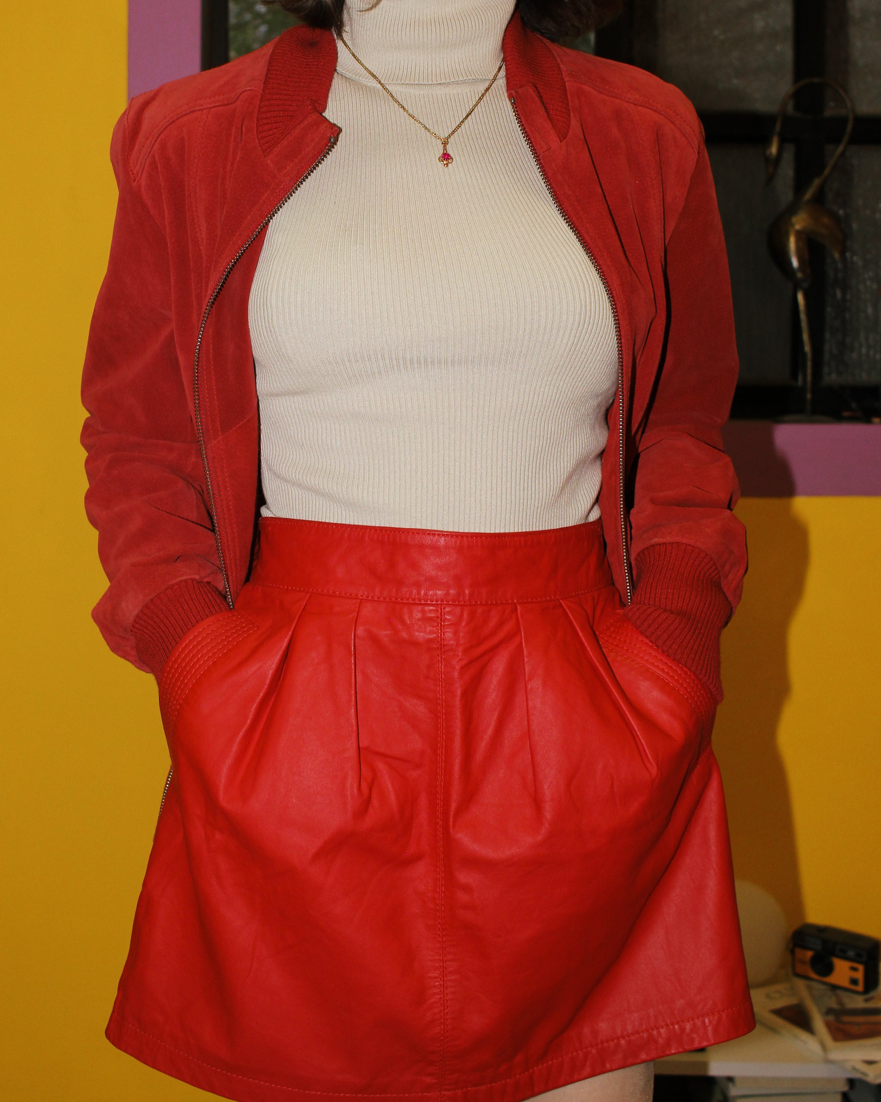 Red Leather Skirt