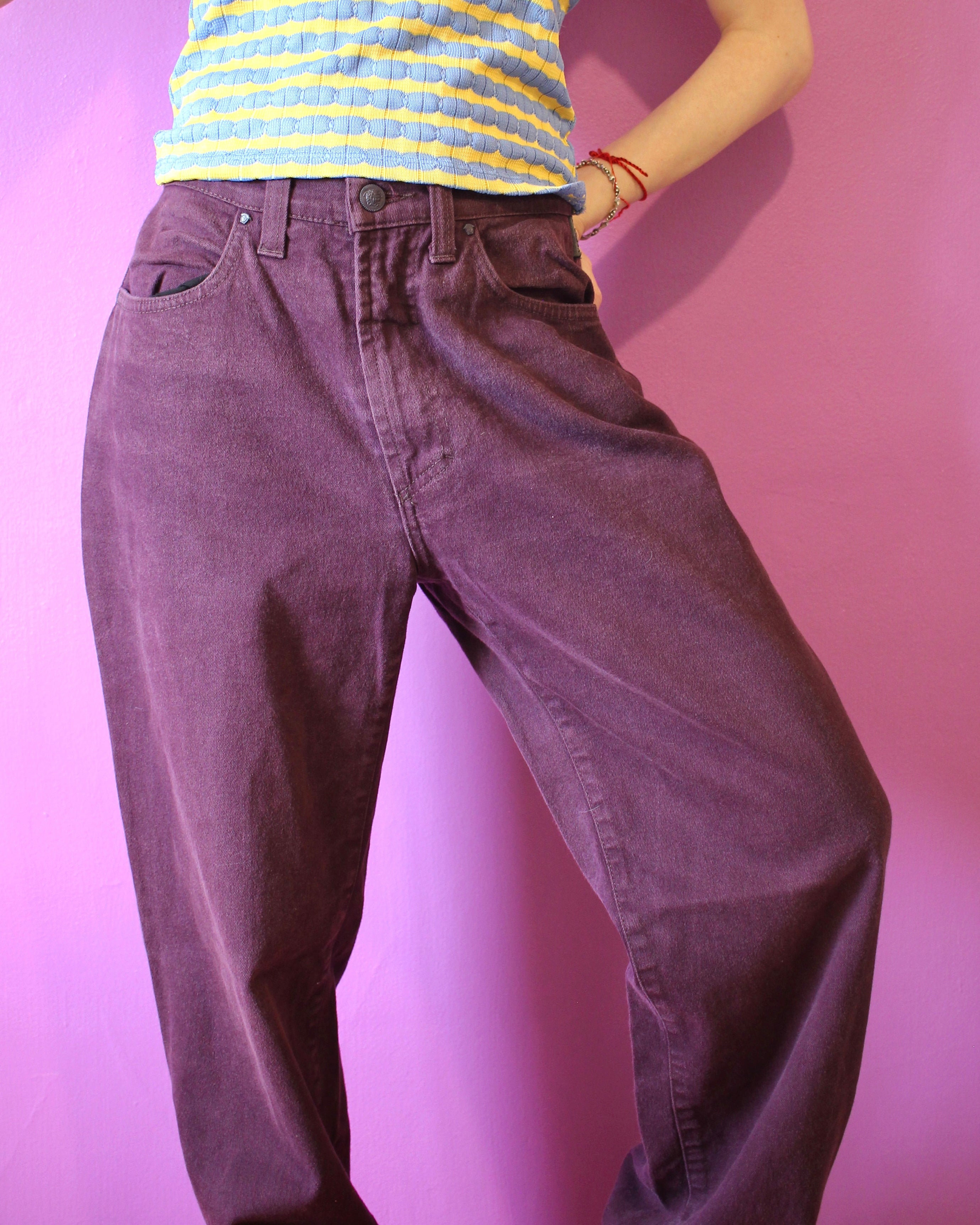 Versace Purple Denim Jeans