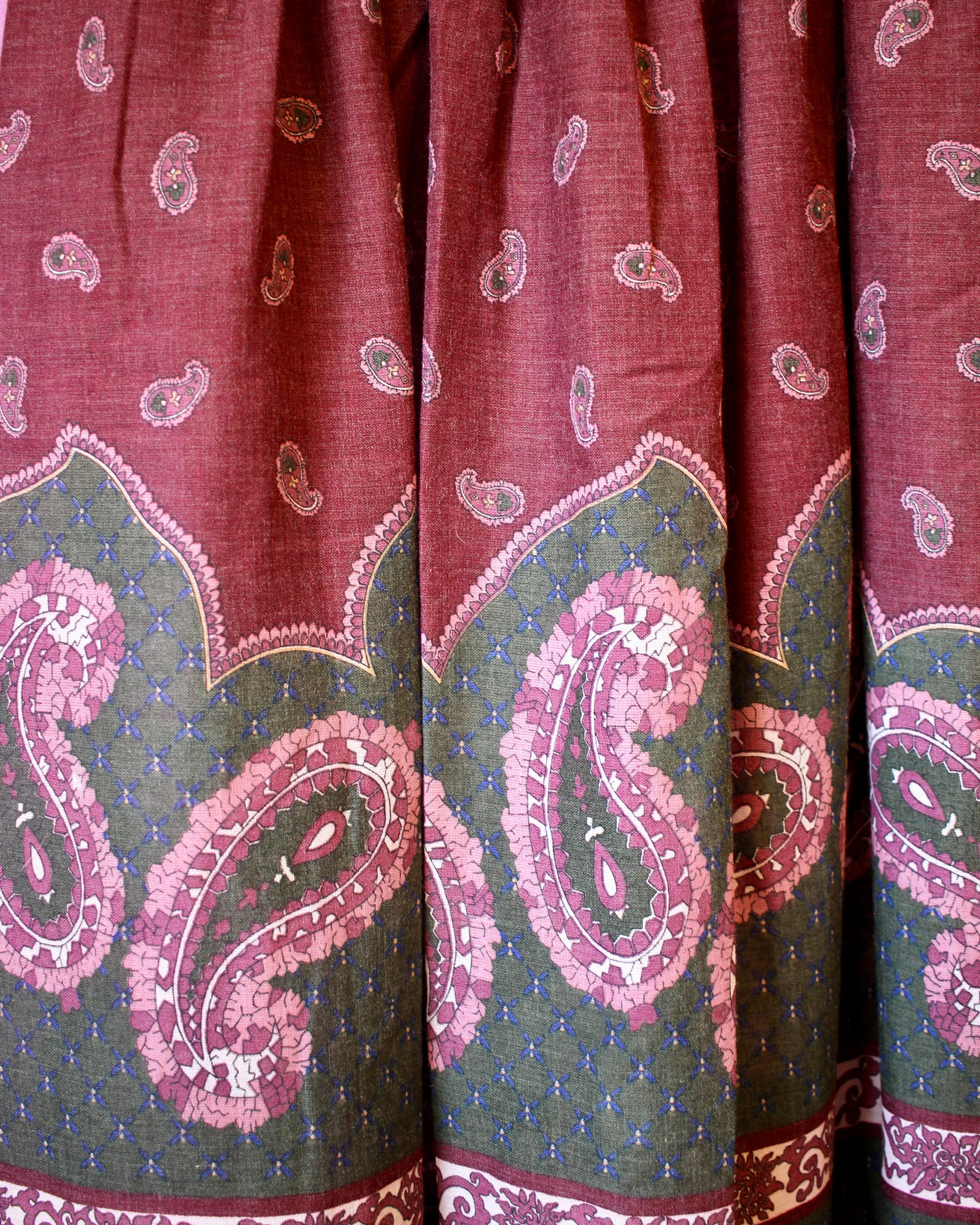 Vintage Paisley Midi Skirt