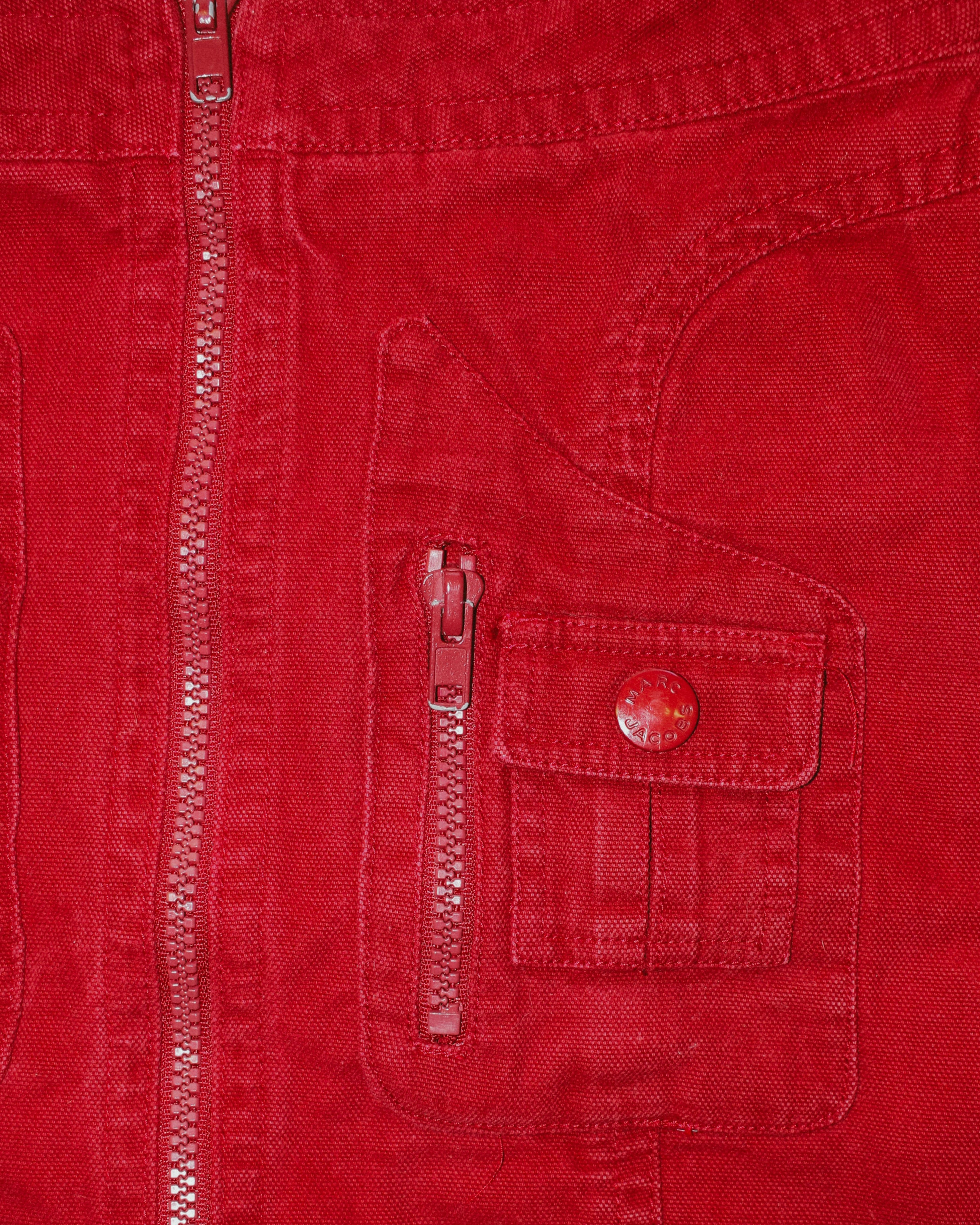 Marc Jacobs Red Zip-Front Skirt
