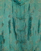 Teal Brocade Blouse