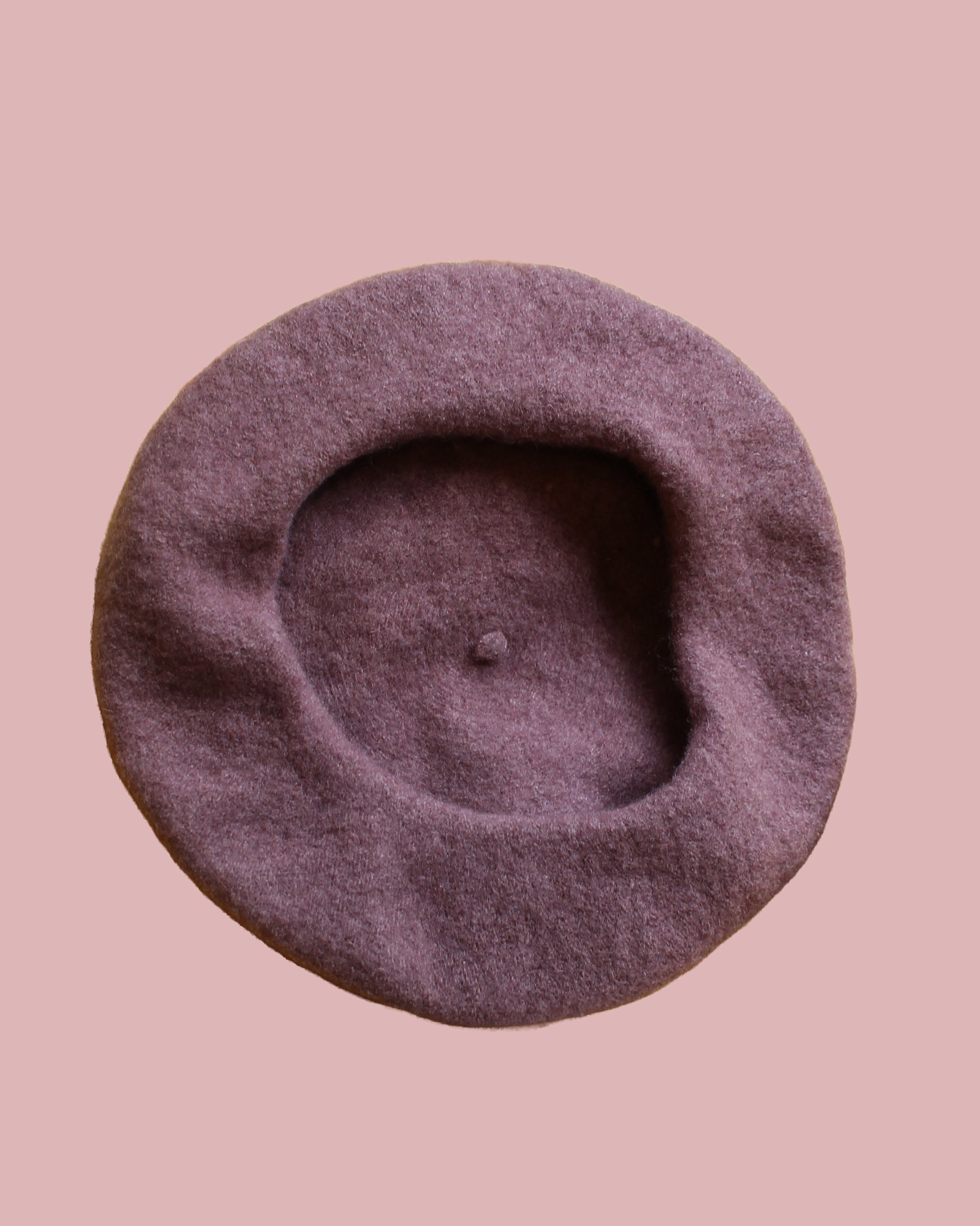 Mauve Wool Beret