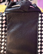 Woven Checkerboard Leather Bag