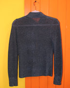 Navy Sheer Shimmer Cardigan