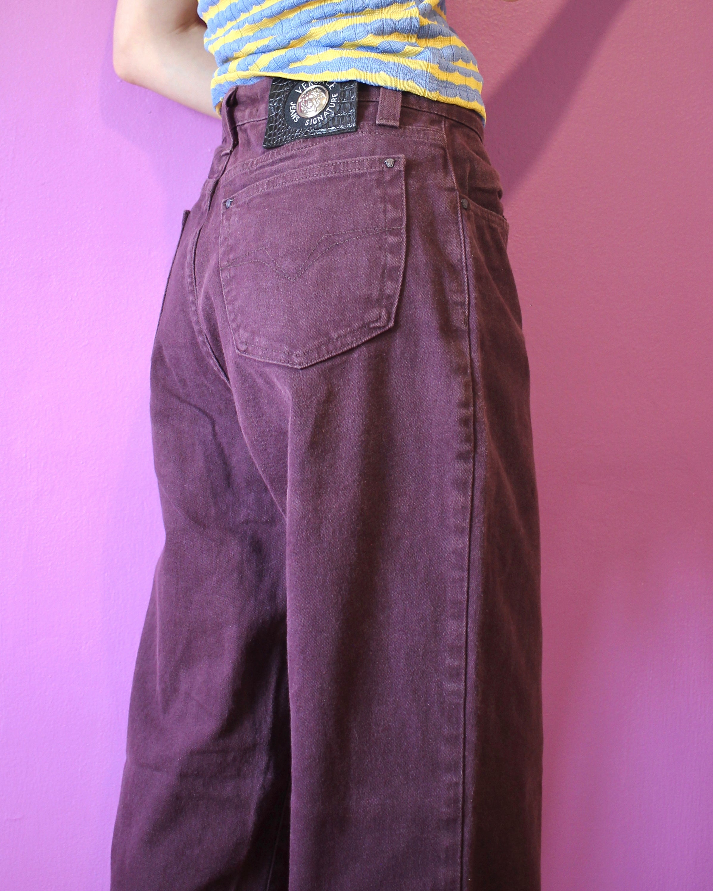 Versace Purple Denim Jeans
