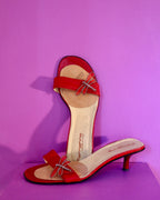 Fornarina Red Dragonfly Kitten Slides