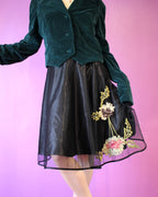 Betsey Johnson Embroidered Skirt