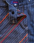 Kenzo Jeans Striped Embroidered Skirt