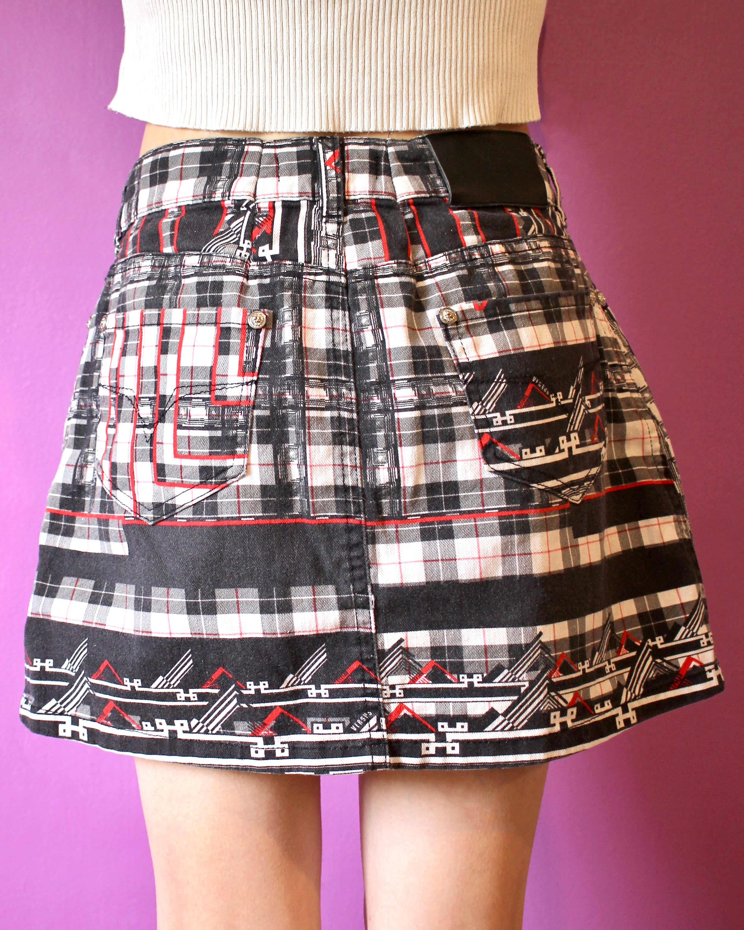 Versus Printed Mini Skirt