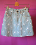 Marc Jacobs Studded Embroidered Denim Mini Skirt