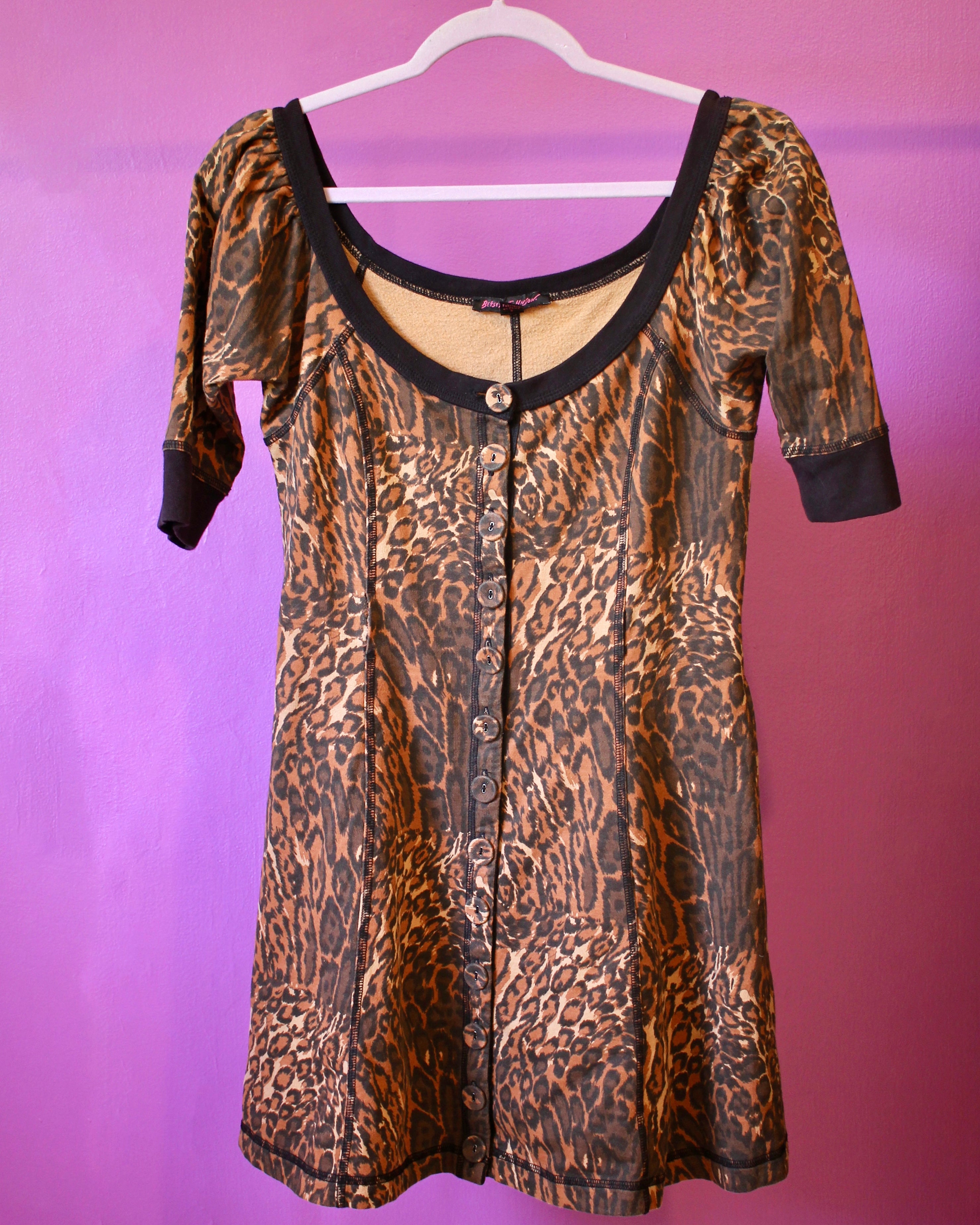 Betsey Johnson Leopard Cotton Dress