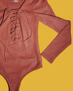 Faux Suede Bodysuit