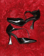 Sculptural Heel Mary Jane Pumps