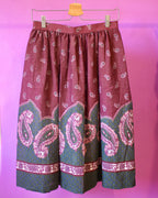Vintage Paisley Midi Skirt