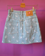 Marc Jacobs Studded Embroidered Denim Mini Skirt