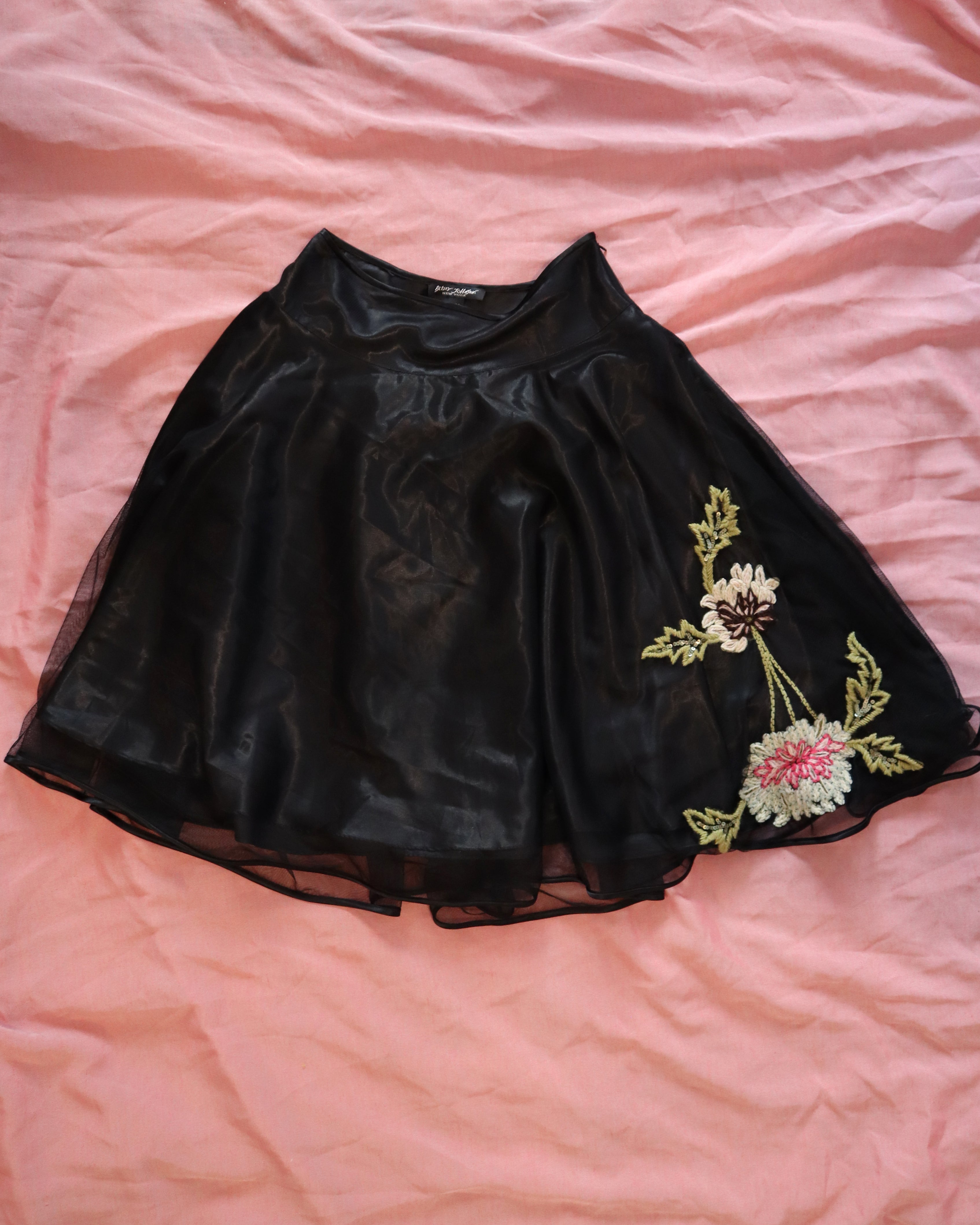 Betsey Johnson Embroidered Skirt