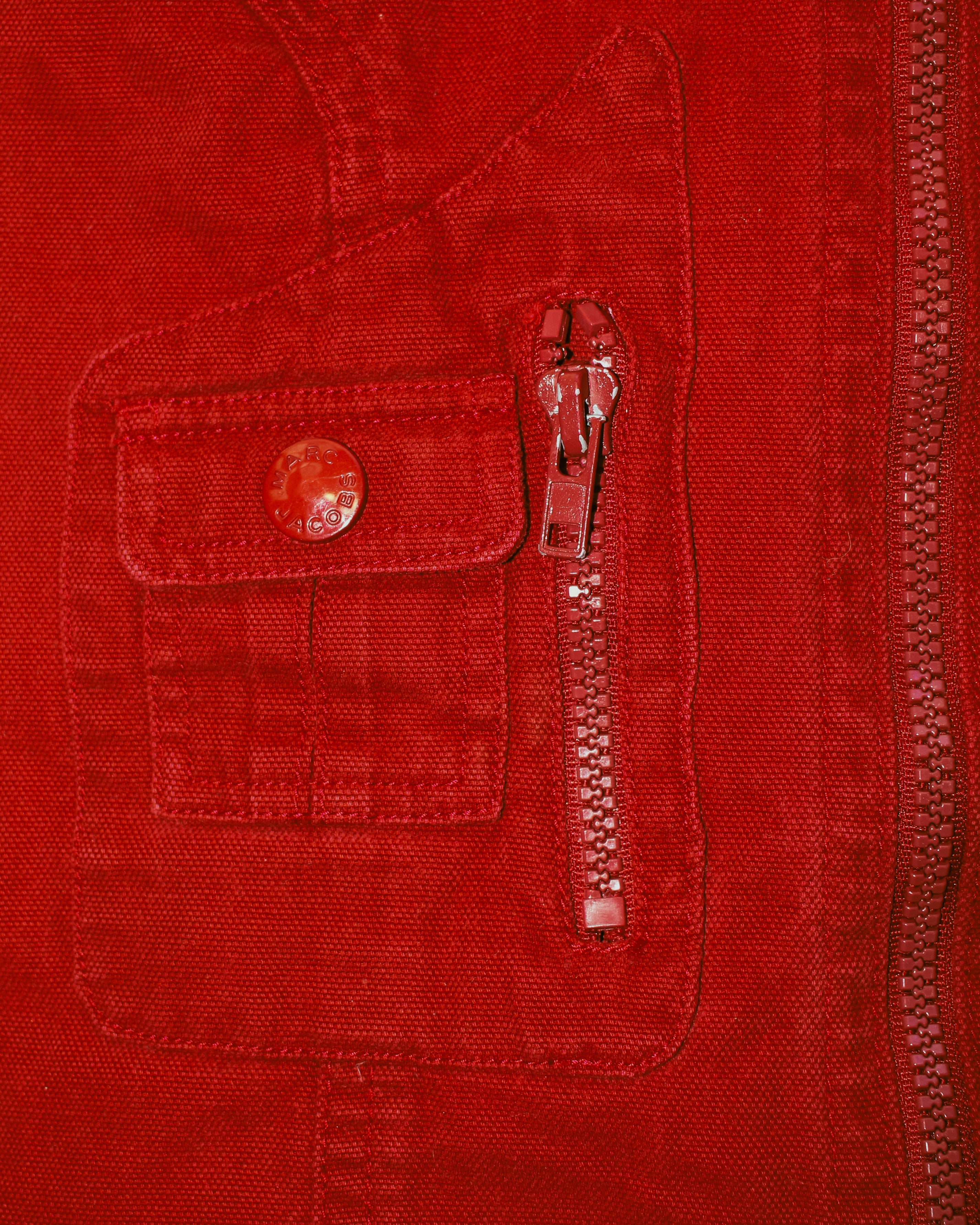 Marc Jacobs Red Zip-Front Skirt