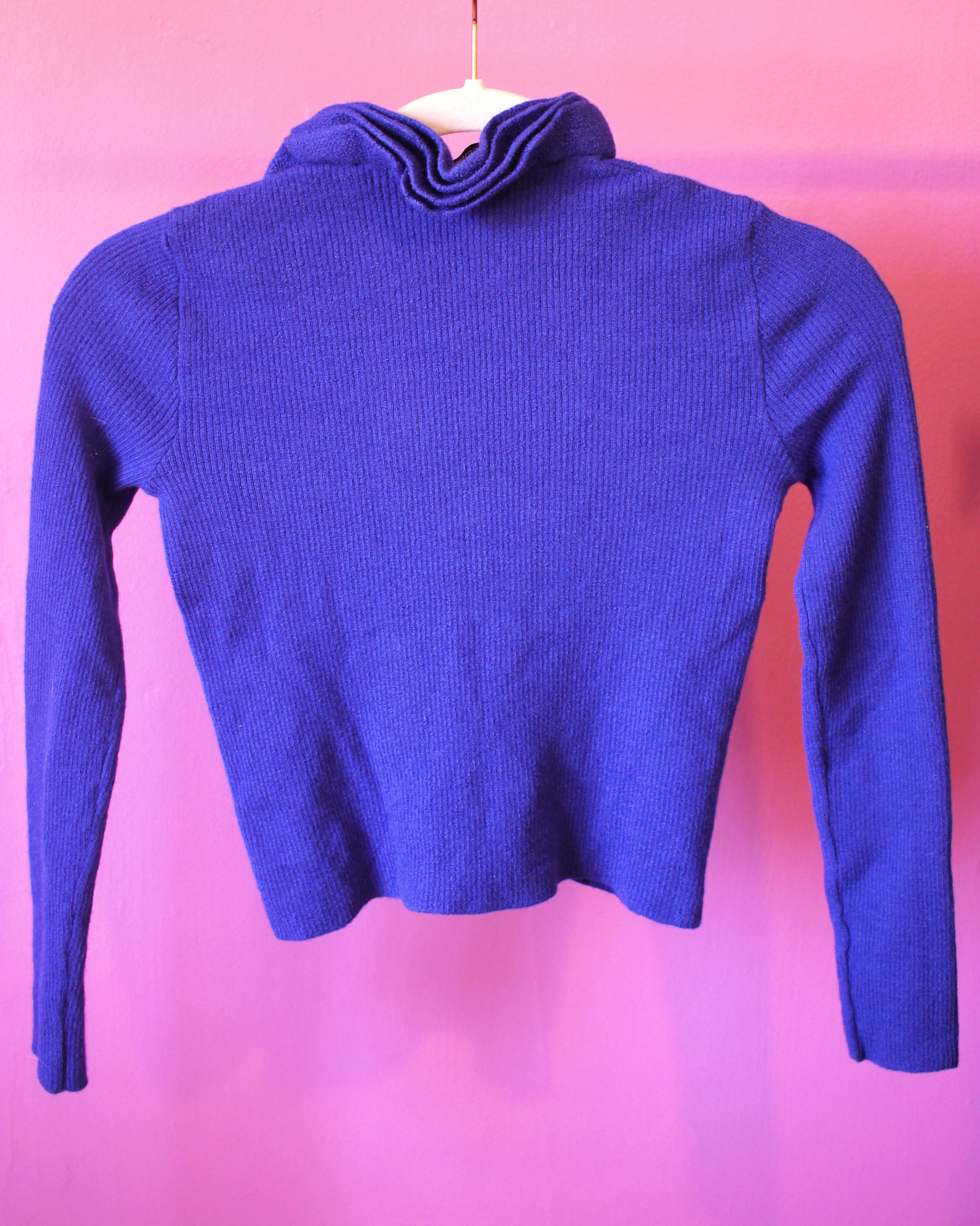 Moschino Ruffle Wool Knit Cardigan