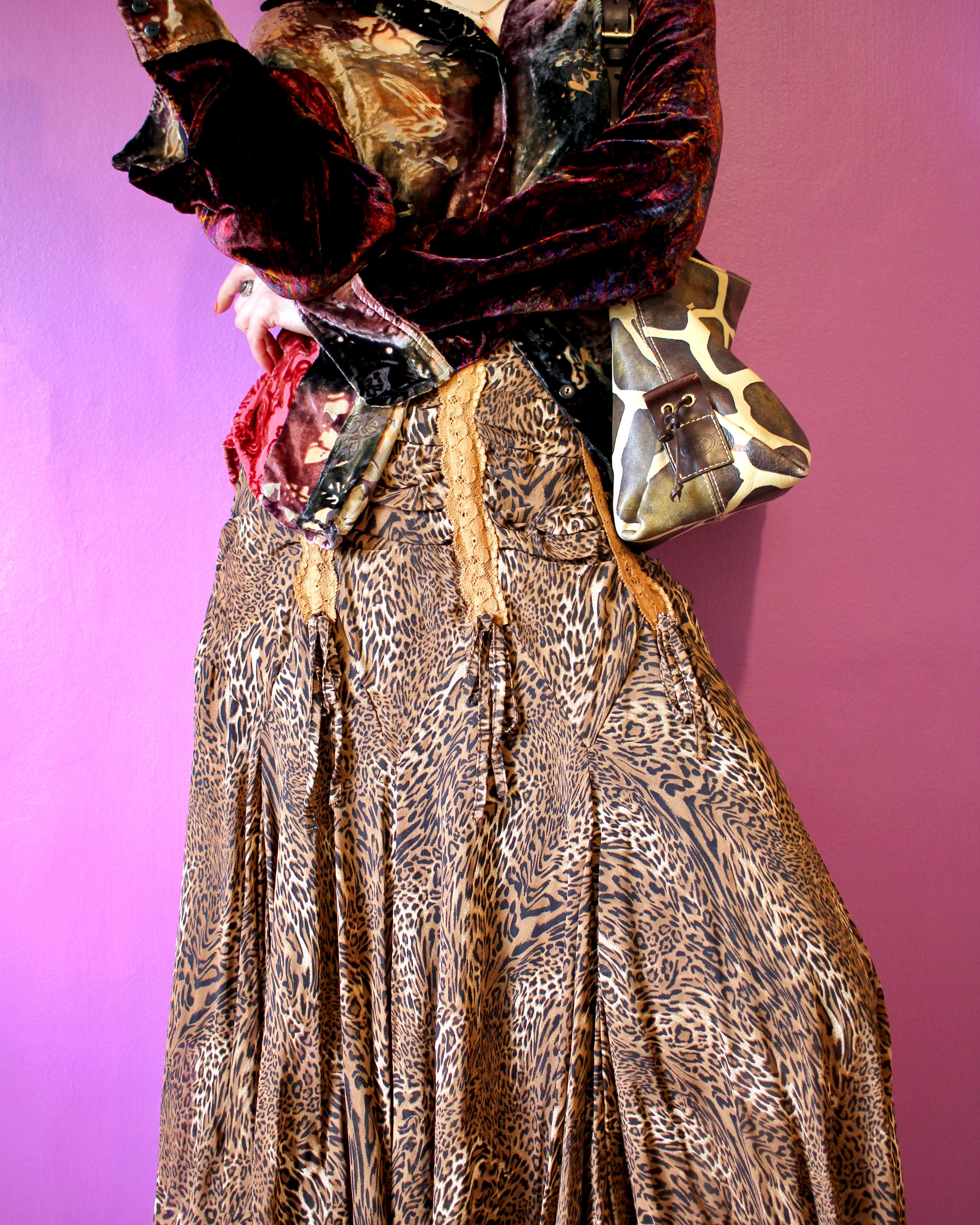 Leopard Handkerchief Skirt