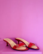 Fornarina Red Dragonfly Kitten Slides