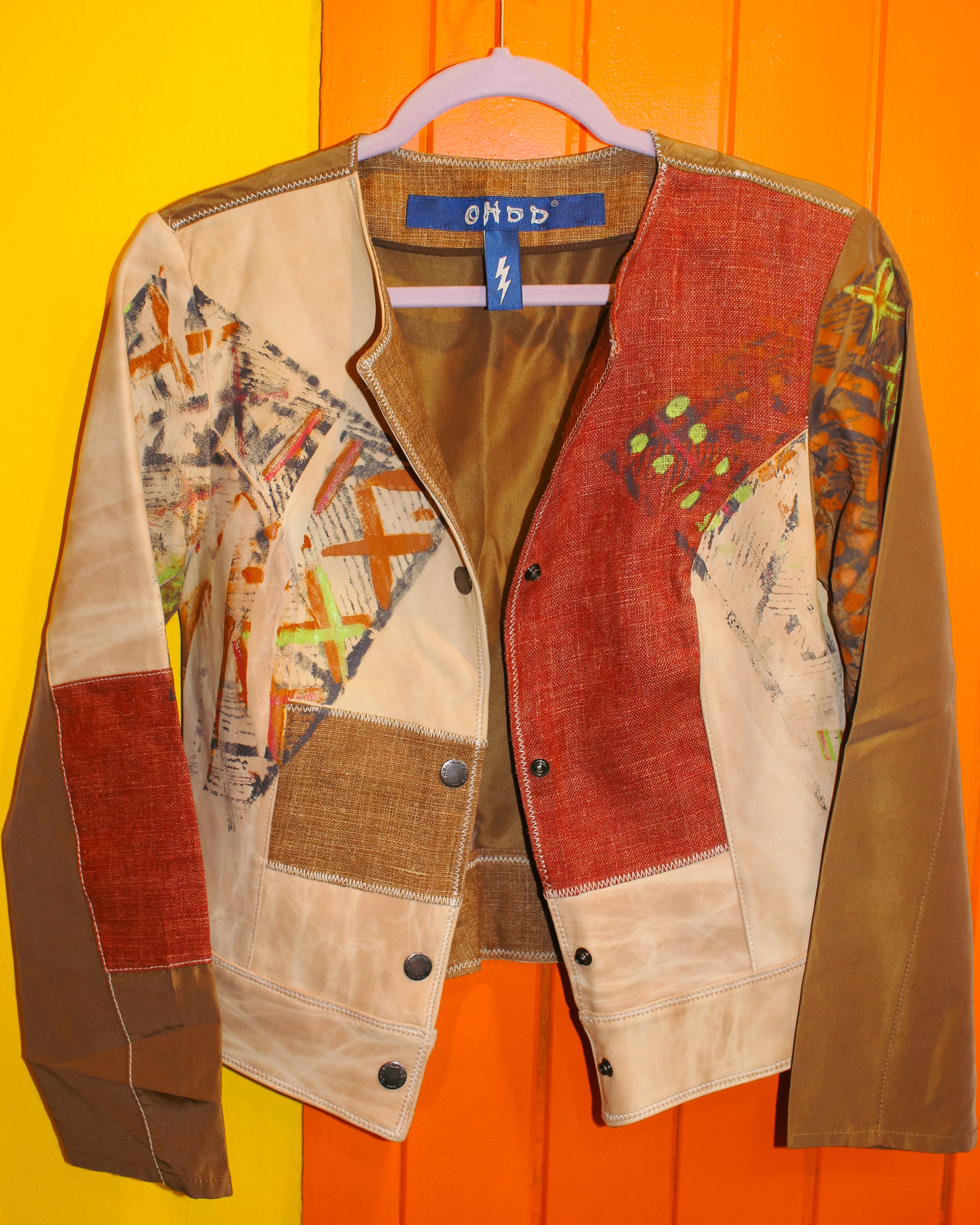Patchwork Leather Jacket