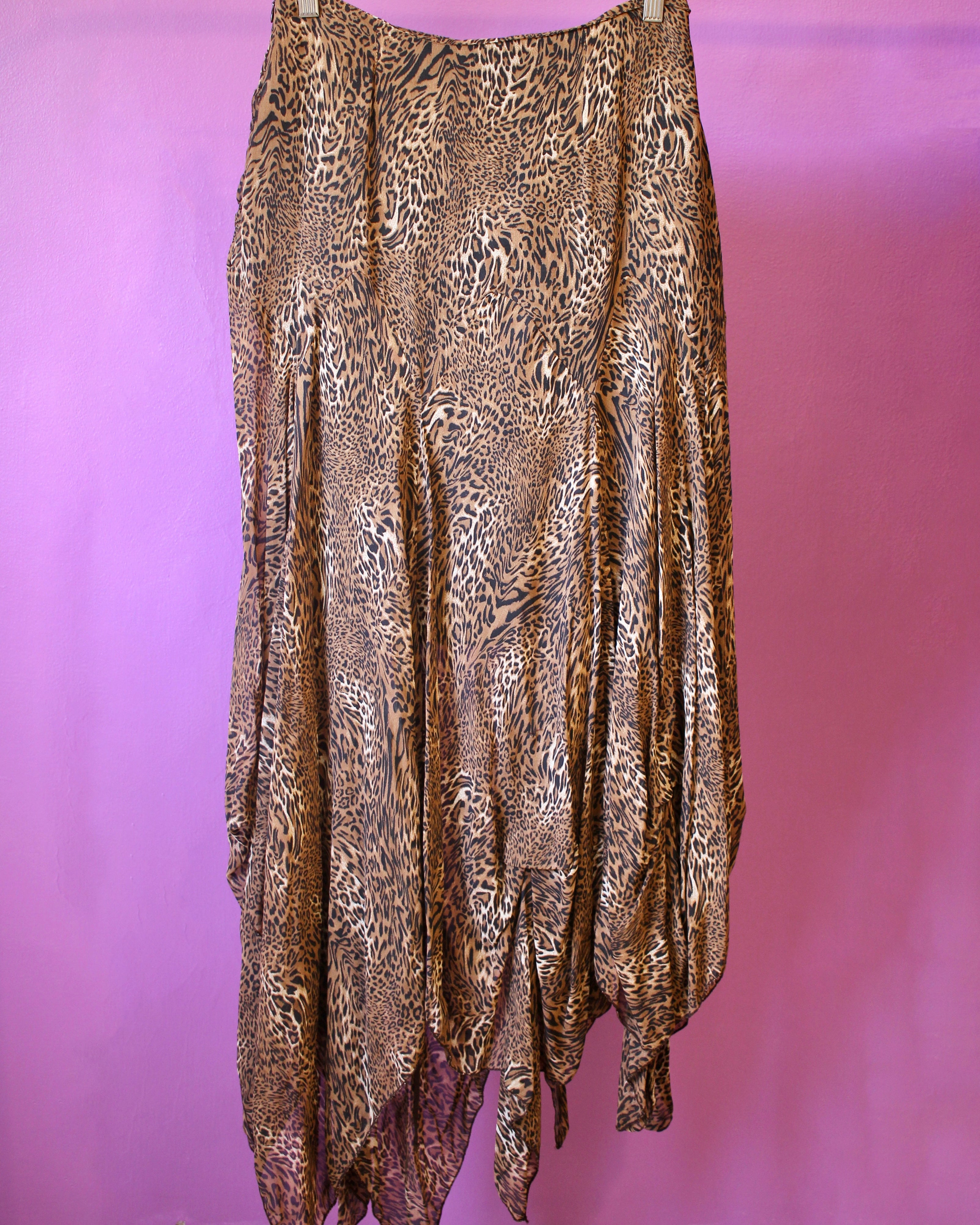 Leopard Handkerchief Skirt
