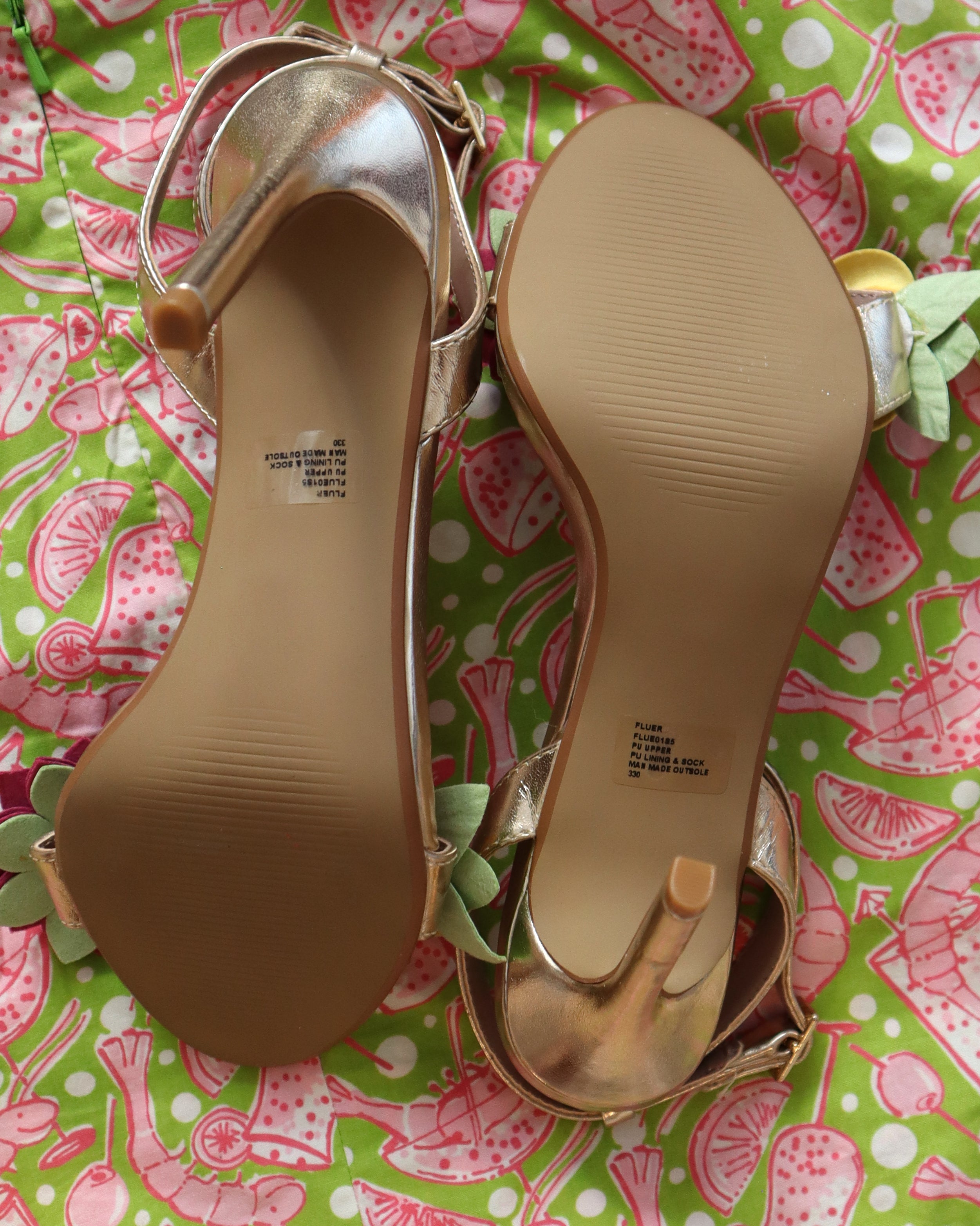 Betsey Johnson Floral Heeled Sandals