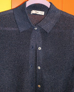 Navy Sheer Shimmer Cardigan